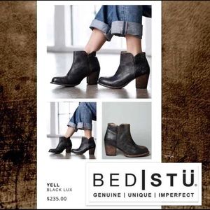 Bed Stu Black distressed Booties